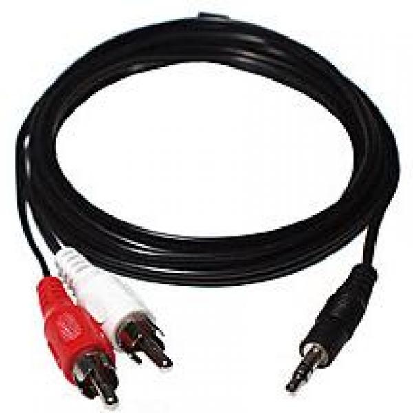 6' 3.5mm Stereo to 2 RCA Y-Splitter Cable (M/M)